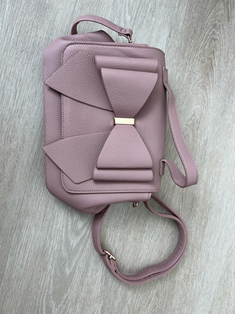 ♡ 4 for $40 ♡  Bow-Accent Dusty Rose / Mauve / Pink Crossbody Bag